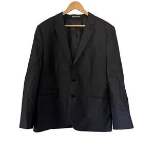 Express Blazer Men's 44R Fitted Two Button Dark Gray Photographer Edition